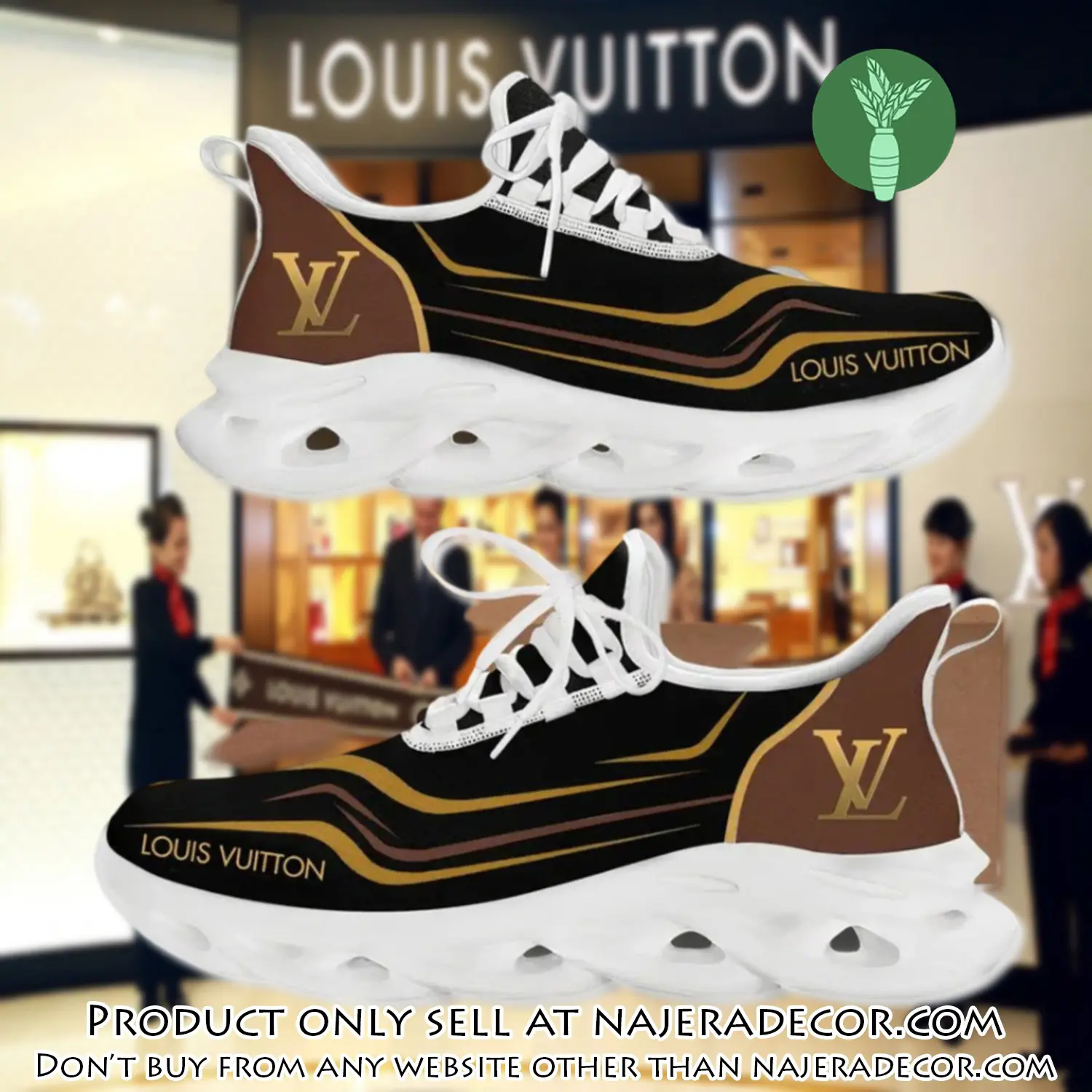 Louis vuitton yellow logo white premium max soul shoes luxury brand gifts for men women njr2654920
